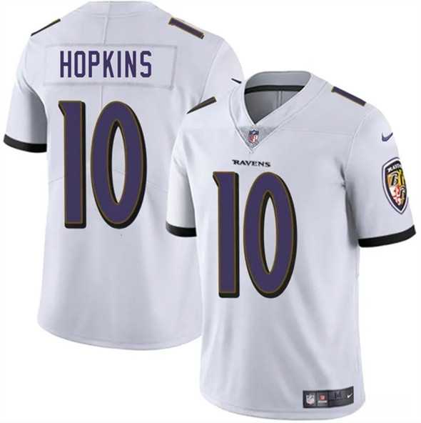 Men & Women & Youth Baltimore Ravens #10 DeAndre Hopkins White Vapor Limited Jersey->baltimore ravens->NFL Jersey